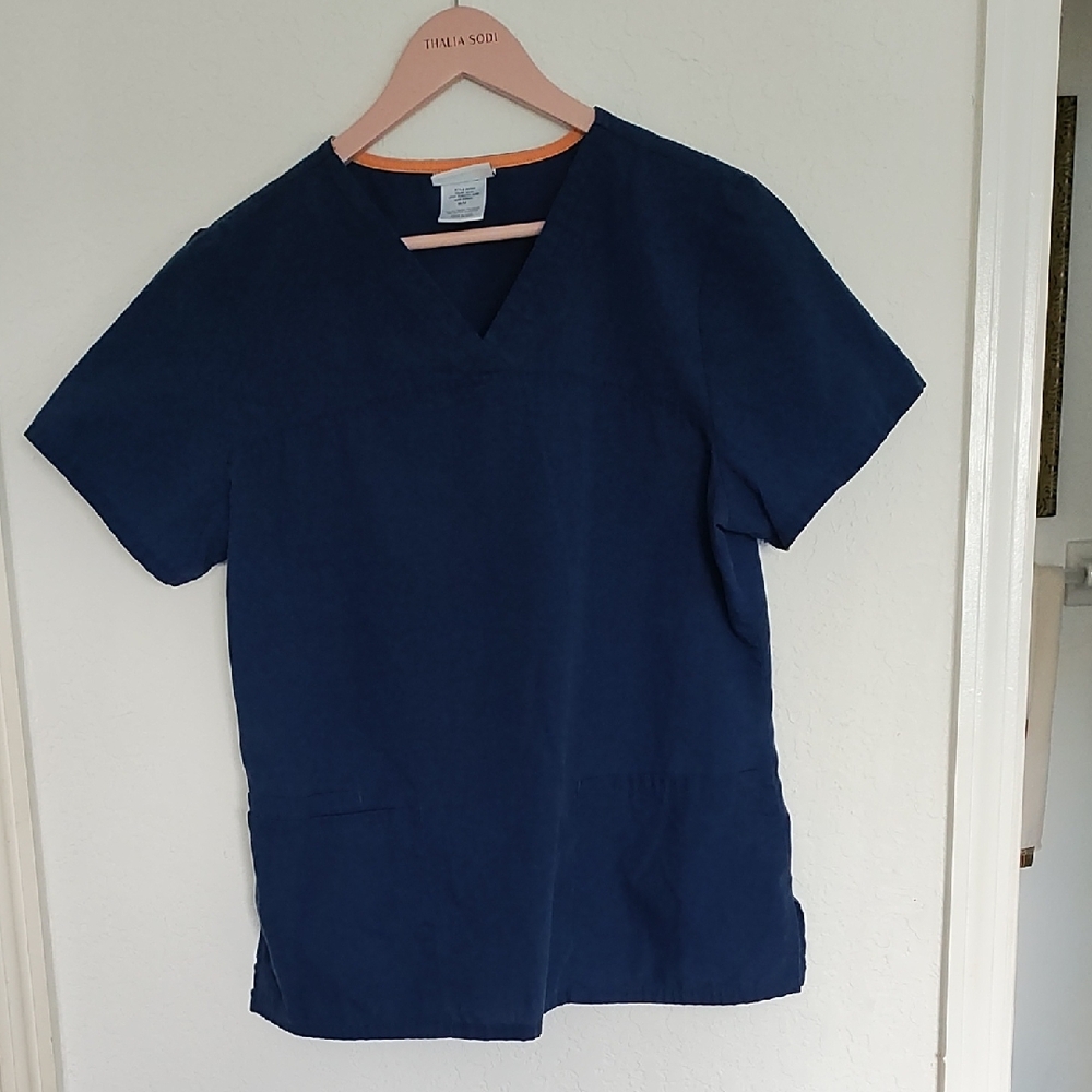 Navy Blue Scrub Top